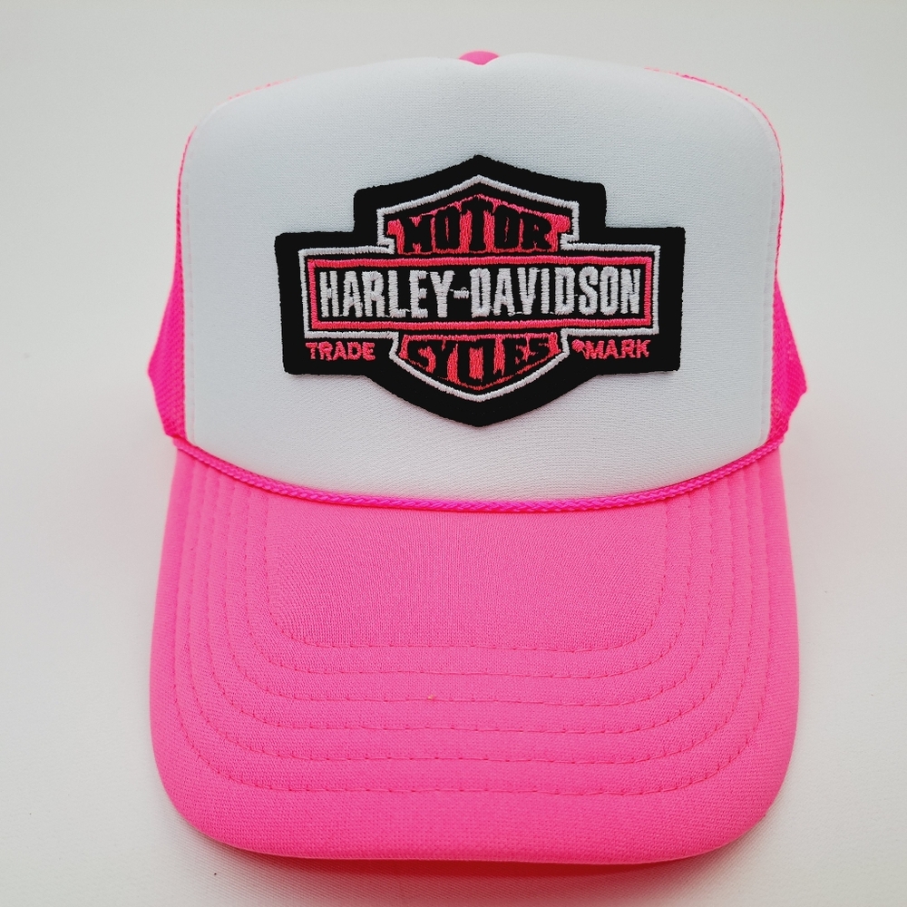 Harley Davidson Women's Pink Embroidered Patch Cap